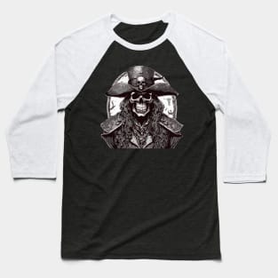 Cursed Skeleton Pirate, Dead Privateer, Undead Buccaneer Baseball T-Shirt